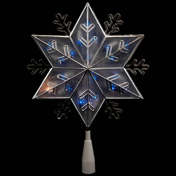 Northlight 10in. Silver 6-Point Snowflake Tree Topper alternate view