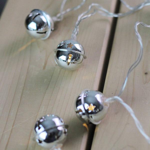 Northlight LED Silver Jingle Bell Christmas Lights alternate view