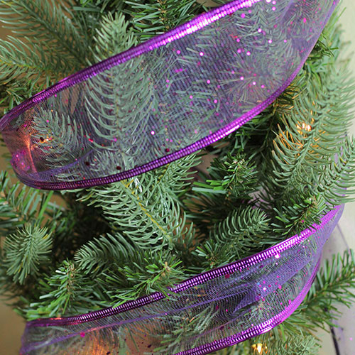 Northlight Seasonal 12pk. Shimmering Purple Wired Ribbon