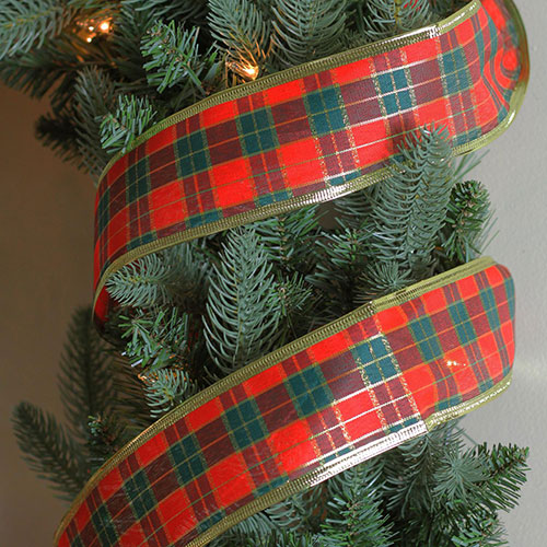 Northlight Seasonal 12pk. Plaid Wired Christmas Ribbon
