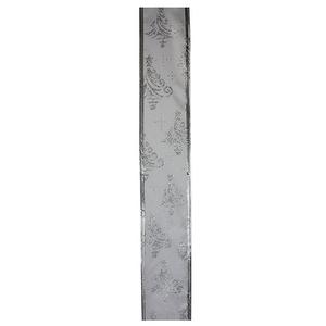 Northlight 12pk. Silver Glitter Trees Wired Ribbon alternate view