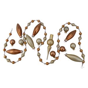 Northlight Beaded Garland Mini Tree Topper and Glass Ornaments