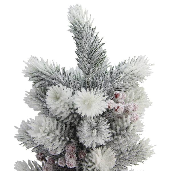 Northlight 2ft. Potted Flocked Mini Pine Slim Christmas Tree alternate view