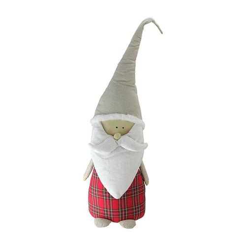 Northlight Plaid Blushing Santa Gnome Figure