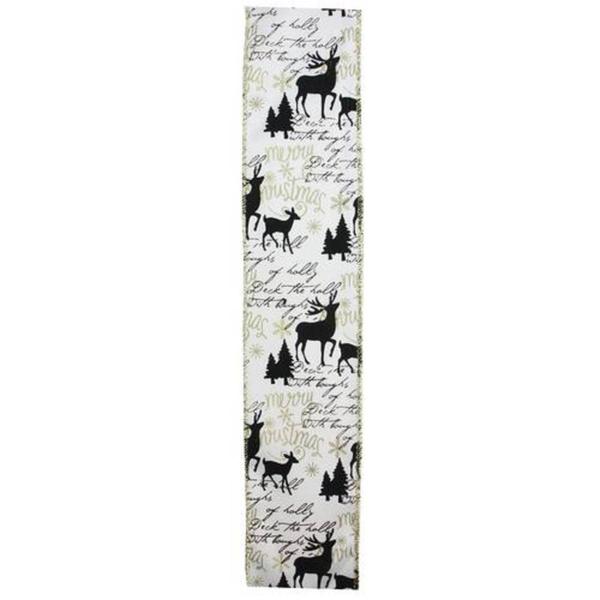 Northlight 30ft. Playful Reindeer Wired Craft Ribbon alternate view