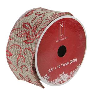 Northlight 30ft. Christmas Wired Craft Ribbon