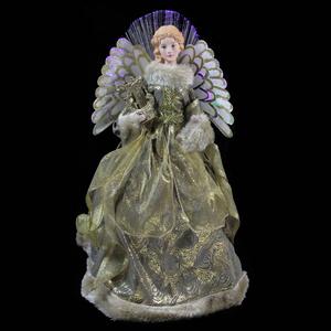 Northlight Lighted Angel in Gown w/ Harp Christmas Tree Topper alternate view