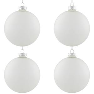 Northlight 4ct. Frosted Matte Glass Christmas Ornaments