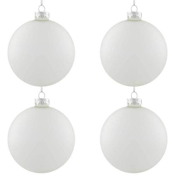 Northlight 4ct. Frosted Matte Glass Christmas Ornaments