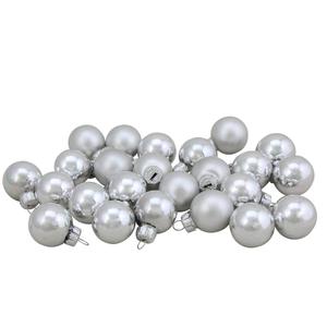 Northlight 24ct. Glass Christmas Ball Ornaments alternate view