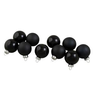 Northlight 10ct. Black Glass Ball Christmas Ornaments