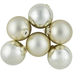 Northlight 6ct. 2-Finish Christmas Ornament Set