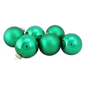 Northlight 6ct. 82mm Glass Ball Christmas Ornaments