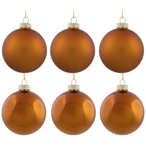Northlight 6pc. Glass 2-Finish Christmas Ornaments