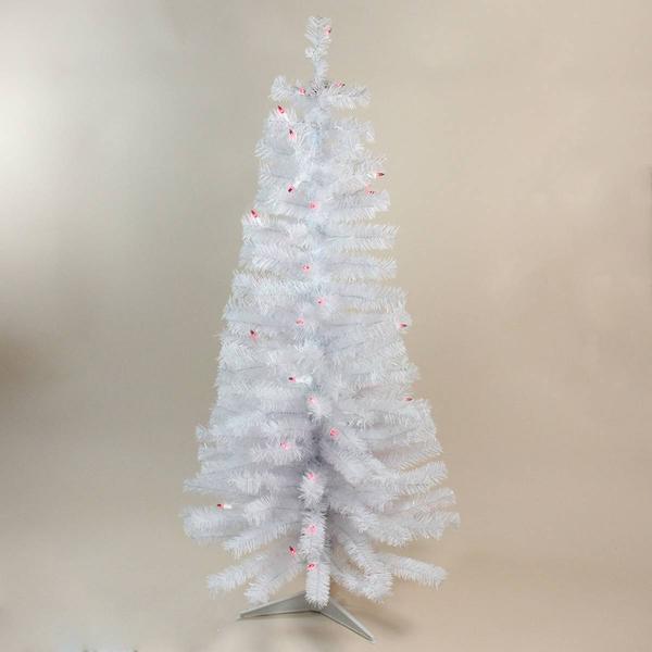 Northlight 4ft. Pre-Lit Flat-Round Tips Wrapped Tree