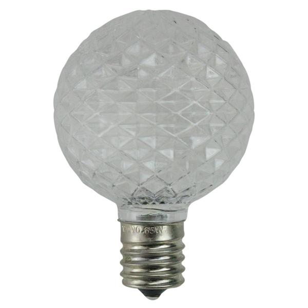 Northlight 25pk Faceted LED G50 Clear Christmas Replacement Bulbs