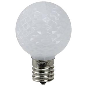 Northlight 25pk Faceted LED G40 White Christmas Replacement Bulbs