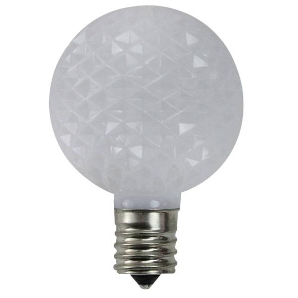 Northlight 25pk. Faceted LED G50 White Christmas Replacement Bulb