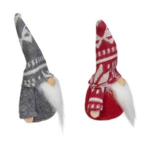 Northlight Grey & Red Santa Gnome Ornaments - Set of 2 alternate view