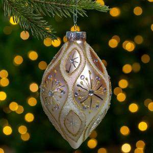 Northlight 5.25in. Retro Glass Christmas Drop Ornament alternate view
