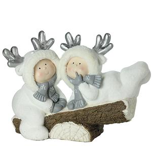 Northlight Winter Christmas Smiling Children on Seesaw Decor