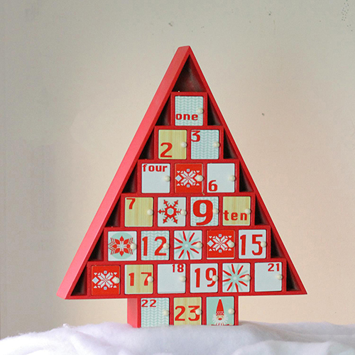 Northlight 14in. Rustic Christmas Tree Shaped Advent Calendar