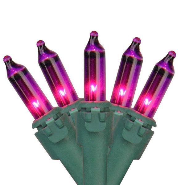 Brite Star 50ft. Purple Mini Christmas Light Set
