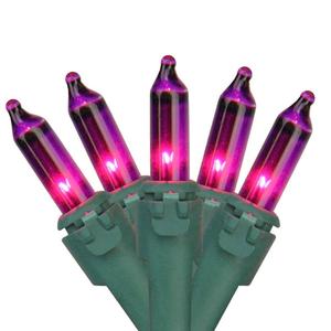 Brite Star 50ft. Purple Mini Christmas Light Set