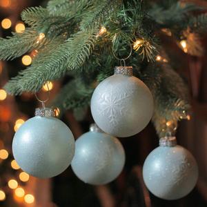 Northlight 4ct. Snowflake Christmas Ball Ornament Set alternate view