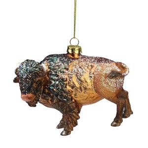 Northlight Glittered Buffalo Christmas Ornament