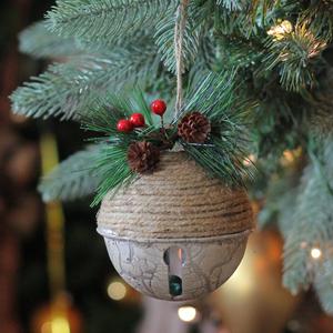 Northlight 5in. Rustic Pine and Holly Christmas Ornament alternate view