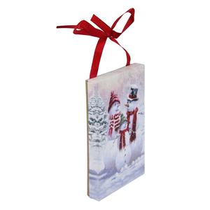 Northlight LED Snowman Family Christmas Wall Art alternate view