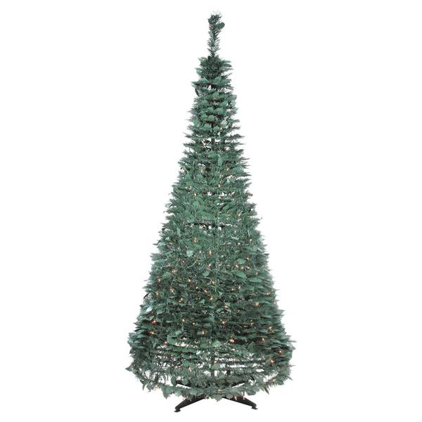 Northlight 6ft. Pre-Lit Holly Pop-Up Artificial Christmas Tree