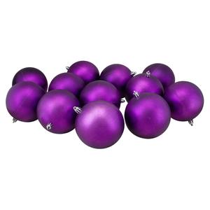 Northlight 12ct. Matte Purple Christmas Ball Ornaments