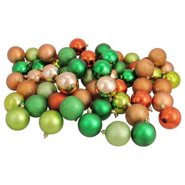 Northlight 60ct 3-Finish Shatterproof Ornaments