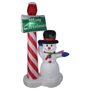 Northlight 6ft. Inflatable Snowman With Merry Christmas
