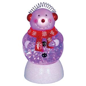 Northlight 7.5in LED Snowman with Ear Muffs Snow Globe