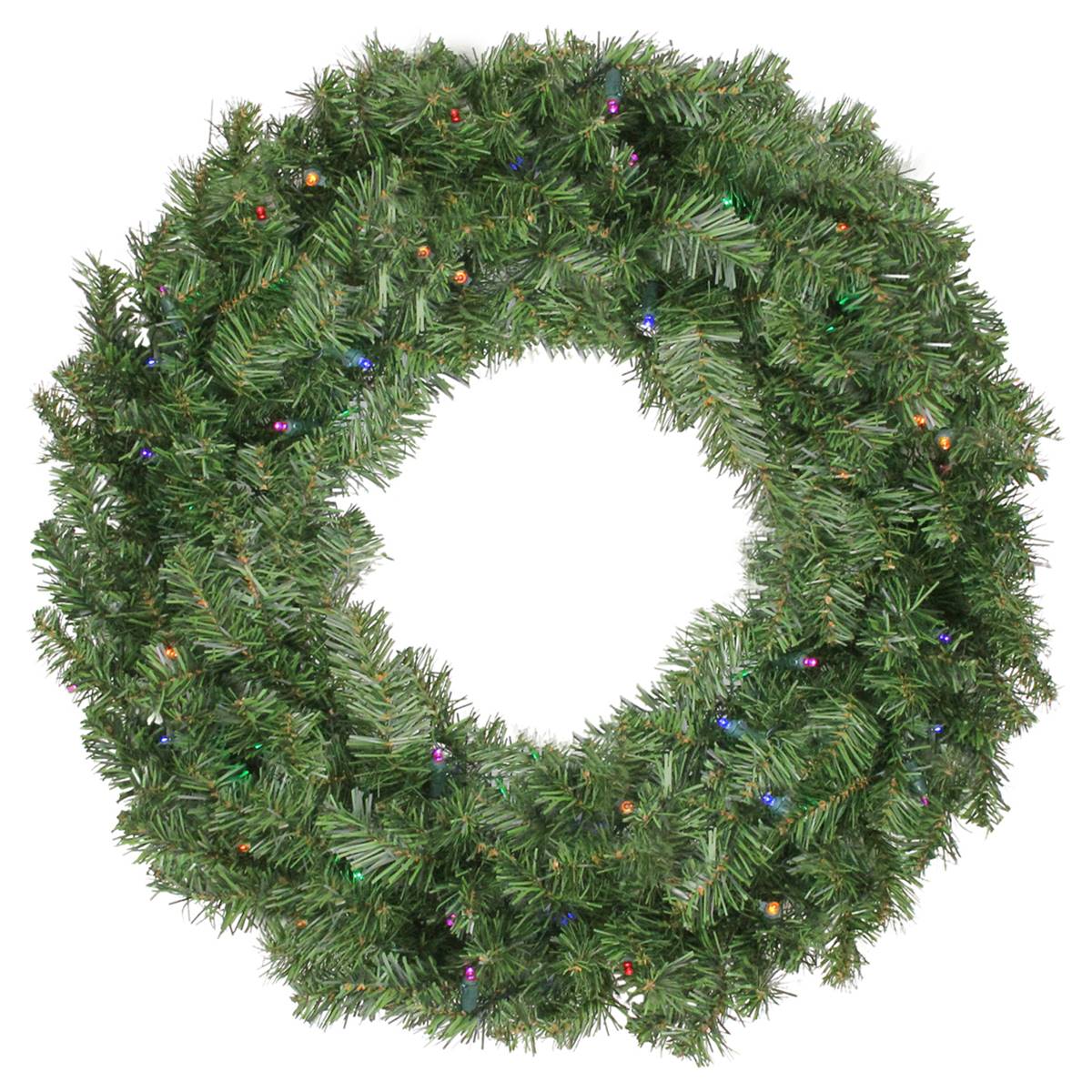 Northlight 30in. Multi LED Canadian Pine Christmas Wreath