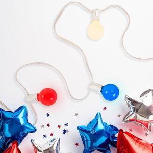 Northlight Red White & Blue Christmas G40 Globe Lights alternate view
