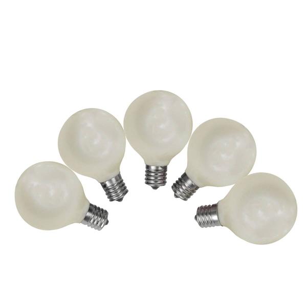 Northlight 10ct. Pearl White G50 Globe Replacement Bulbs alternate view