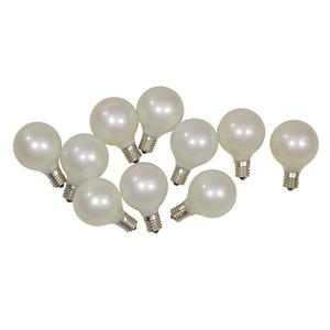 Northlight 10pk. Pearl White G50 Globe Replacement Bulbs alternate view