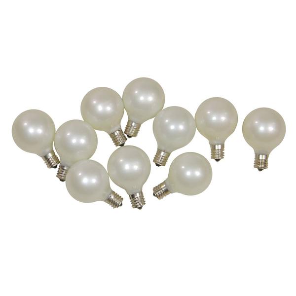 Northlight 10pk. Pearl White G50 Globe Replacement Bulbs alternate view