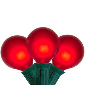 Northlight 15ct. Red Satin G50 Globe Christmas Lights