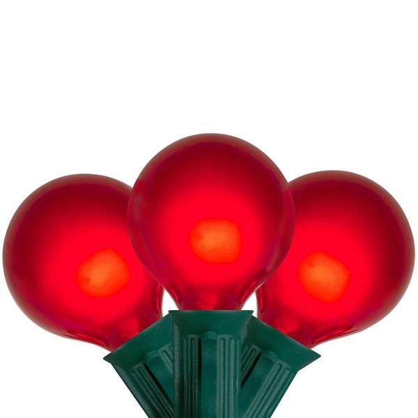 Northlight 15ct. Red Satin G50 Globe Christmas Lights