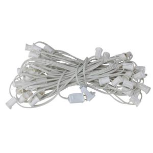Northlight 50ft. White C7 Christmas Light Socket Set