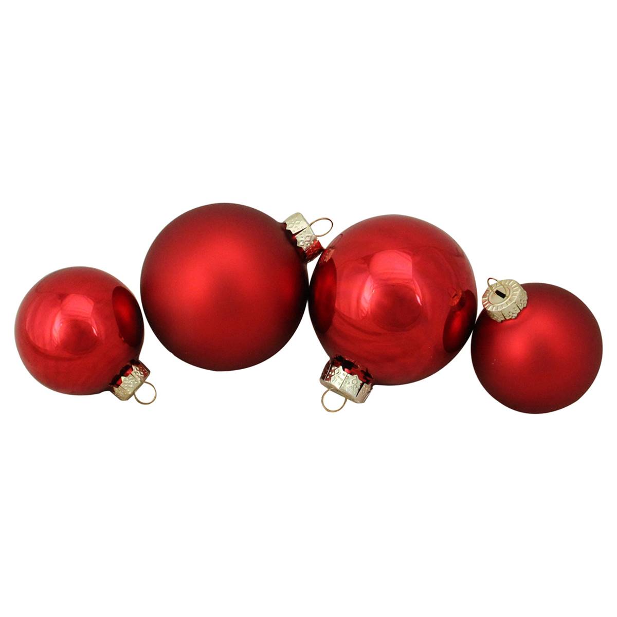 Northlight Seasonal 96ct Shiny And Matte Red Glass Ornaments