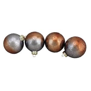 Northlight 4ct. 80mm Glass Ball Christmas Ornaments alternate view