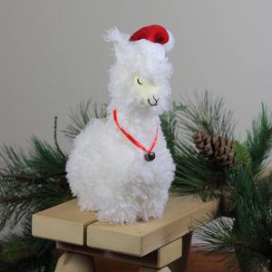 Northlight Standing Plush Sleeping Llama Christmas Figure alternate view