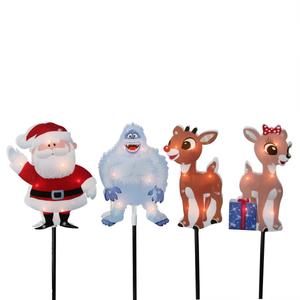 Northlight Rudolph & Friends Pathway Markers - Set of 4
