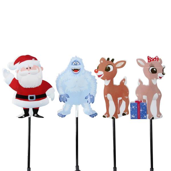 Northlight Rudolph & Friends Pathway Markers - Set of 4 alternate view